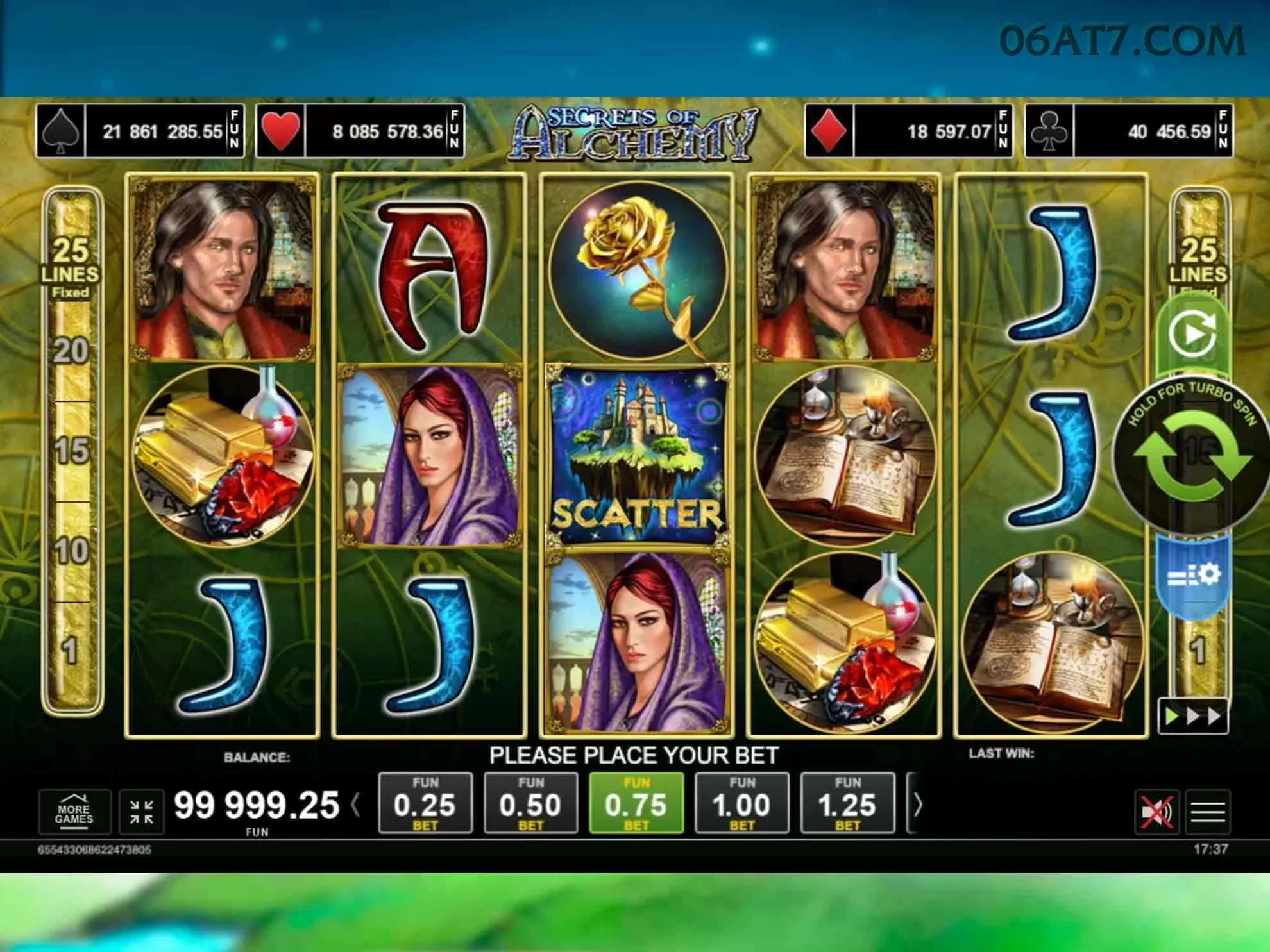Slots online da 06a com jackpots progressivos